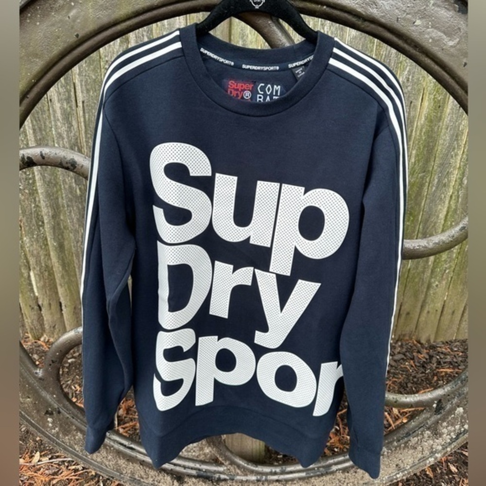 SUPERDRY Men’s Black Combat Sport Crew Neck Sweatshirt (Medium)‎ (NWOT)